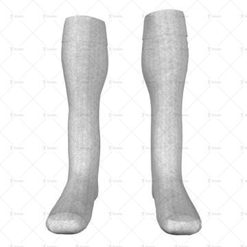 Long Socks With Cuff Front