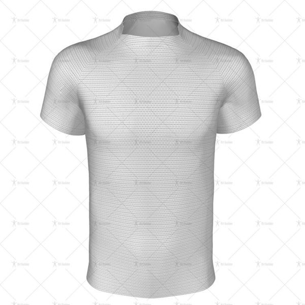 Creasent Collar for Regular-fit Rugby Shirt Front View