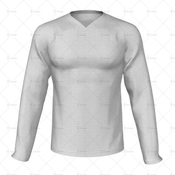 V-Neck Collar for Mens Cycling Downhill Jersey Front View