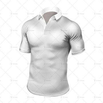 Tight-Fit Rugby Shirt Traditional Collar Front View
