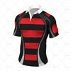 Tight-Fit Rugby Shirt Traditional Collar Front View Design