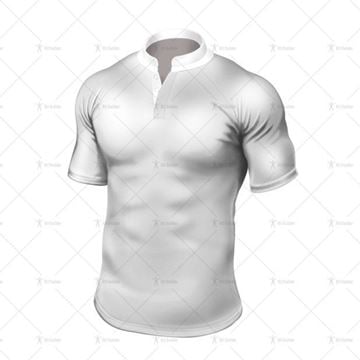 Grandad Collar for Tight-Fit Rugby Shirt Front View