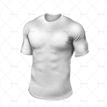 Round Collar for Tight-Fit Rugby Shirt Front View