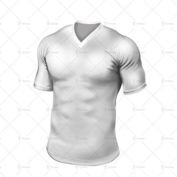 V-Neck Collar for Tight-Fit Rugby Shirt Front View