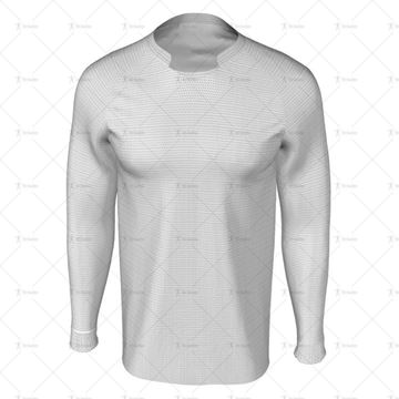 Tonga Collar for Mens LS Raglan Football Shirt Front View