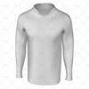 Double V Collar for Mens LS Raglan Football Shirt Front View