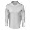 Double V Collar for Mens LS Raglan Football Shirt Front View