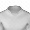 Double V Collar for Mens LS Raglan Football Shirt Close Up View