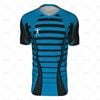 Mens SS Raglan Football Shirt V-Neck Collar Front View Design