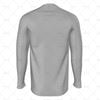 Mens LS Raglan Football Shirt V-Neck Collar Back View