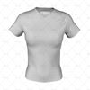 Womens SS Raglan Football Shirt V-Neck Collar Front View