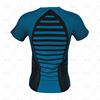 Womens SS Raglan Football Shirt V-Neck Collar Back View Design