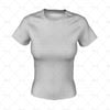 Round Collar for Womens SS Raglan Football Shirt Front View