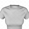 Round Collar for Womens SS Raglan Football Shirt Close Up View