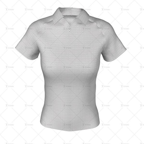 Classic Collar for Womens SS Raglan Football Shirt Front View
