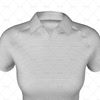 Classic Collar for Womens SS Raglan Football Shirt Close Up View
