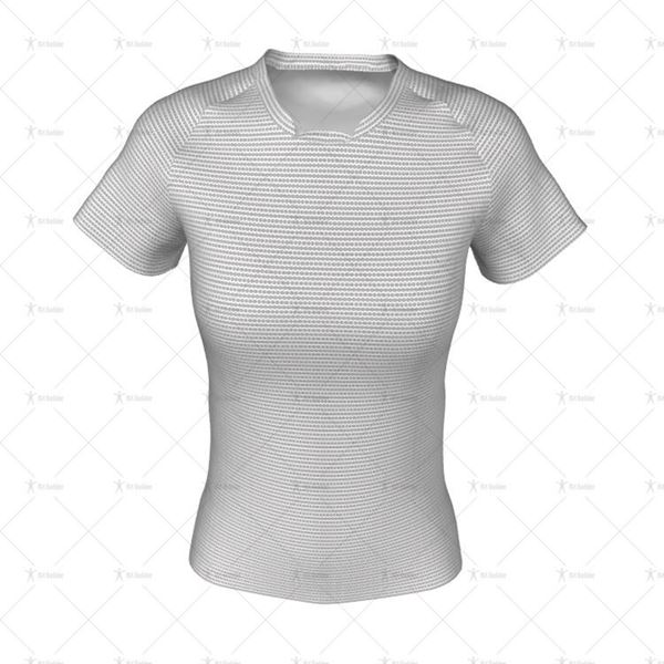 Half Collar for Womens SS Raglan Football Shirt Front View