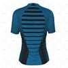 Womens SS Inline Football Shirt V-Neck Collar Back View Design