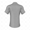 Mens Raglan Polo Shirt Buttoned Collar Back View