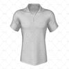 Zipped Collar for Mens Raglan Polo Shirt Front View