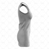 Womens Netball Bodysuit  V-Neck Collar Side View