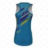 Womens Netball Racerback V-Neck Collar Back View Design