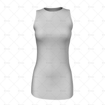 Round Collar for Womens Netball Racerback Front View