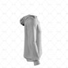 Mens Raglan Hoodie Hood Down Side View