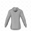 Mens Raglan Hoodie Hood Down Back View