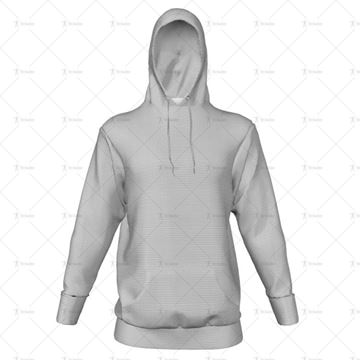 Mens Inline Hoodie Hood Up Front View