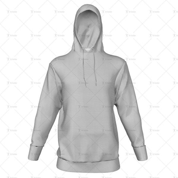 Mens Inline Hoodie Hood Up - No Pocket Front View