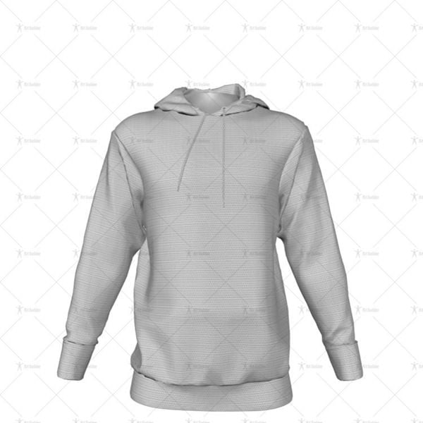 Mens Inline Hoodie Hood Down - No Pocket Front View