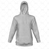 Mens Inline Hoodie Hood Up - Minimal Cuff & Hem Front View