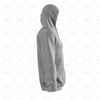 Mens Inline Hoodie Hood Up - Minimal Cuff & Hem Side View