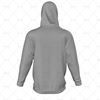 Mens Inline Hoodie Hood Up - Minimal Cuff & Hem Back View