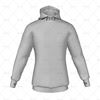 Mens Raglan Pro Hoodie Hood Down Front View