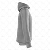 Mens Raglan Pro Hoodie Hood Down Side View