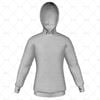 Mens Raglan Pro Hoodie Hood Up Front View