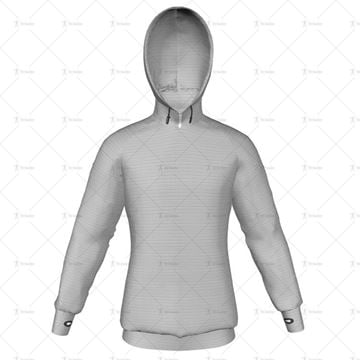 Mens Raglan Pro Hoodie Hood Up Front View