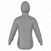 Mens Raglan Pro Hoodie Hood Up Back View