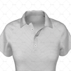 Womens Raglan Polo Shirt Buttoned Collar Close Up View