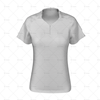 Zipped Collar for Womens Raglan Polo Shirt Front View