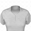 Zipped Collar for Womens Raglan Polo Shirt Close Up View