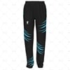 Mens 3 Quarter Length Zip Track Pants Elasticated Cuffs Front View Design