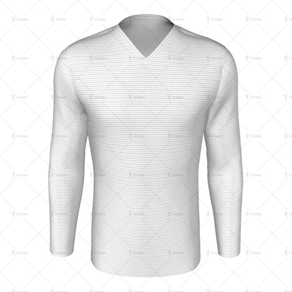 Inline Jersey V-Neck Collar Front View