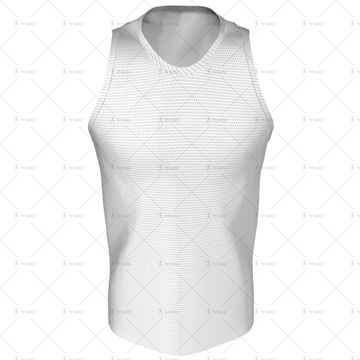 Mens Racerback Singlet Round Collar Front View
