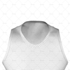 Mens Racerback Singlet Round Collar Close Up View