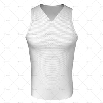 Mens Racerback Singlet V-Neck Collar Front View