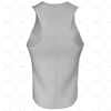 Mens Racerback Singlet V-Neck Collar Back View