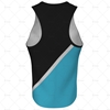 Mens Racerback Singlet V-Neck Collar Back View Design